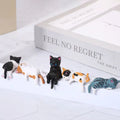 SofyNest™ Hand-Painted Mini Cat Desk Figurines - 1 set (5 cats)