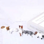 SofyNest™ Hand-Painted Mini Cat Desk Figurines - 1 set (5 cats)