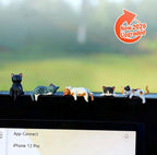 SofyNest™ Hand-Painted Mini Cat Desk Figurines - 1 set (5 cats)