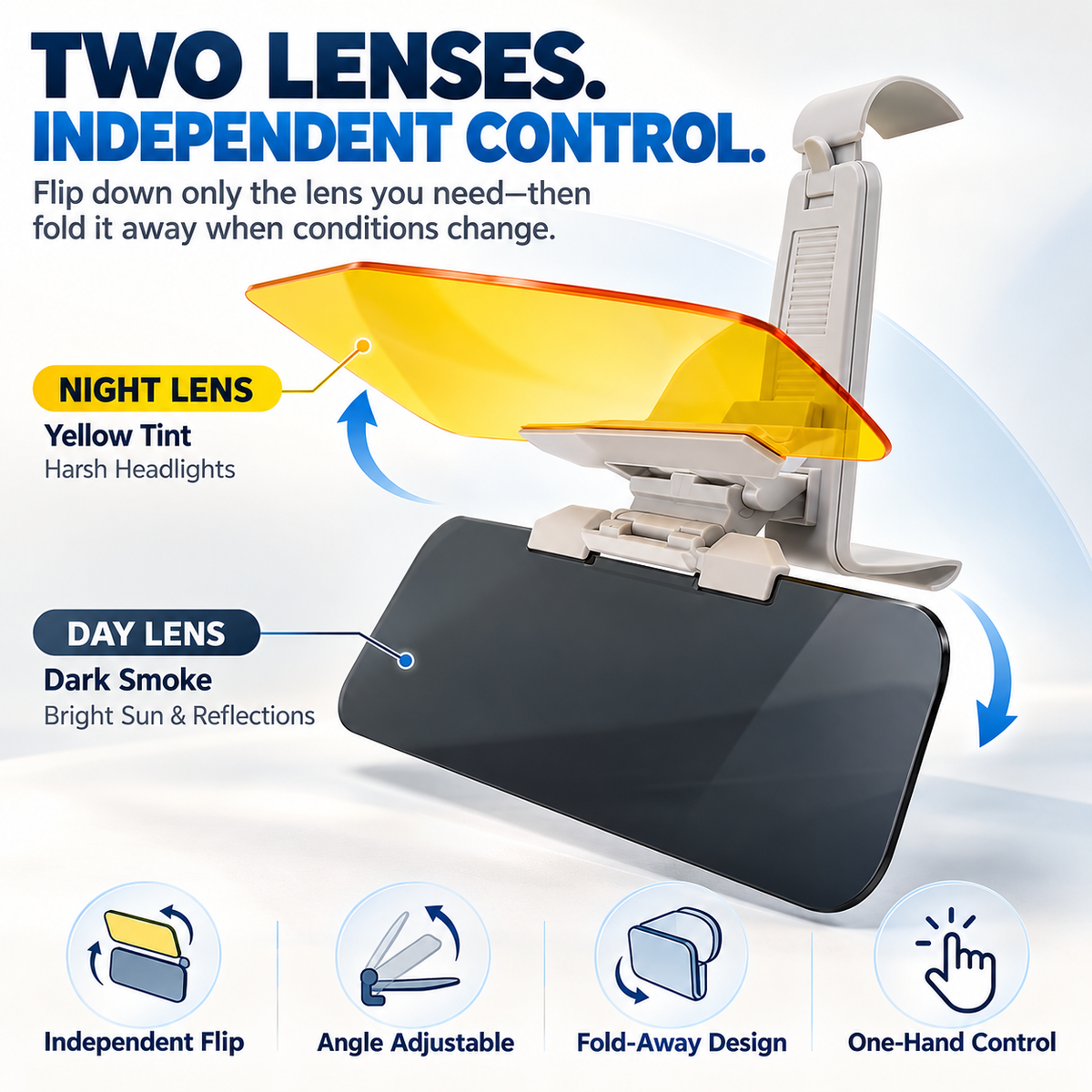SofyNest™ Day & Night Anti-Glare Car Visor