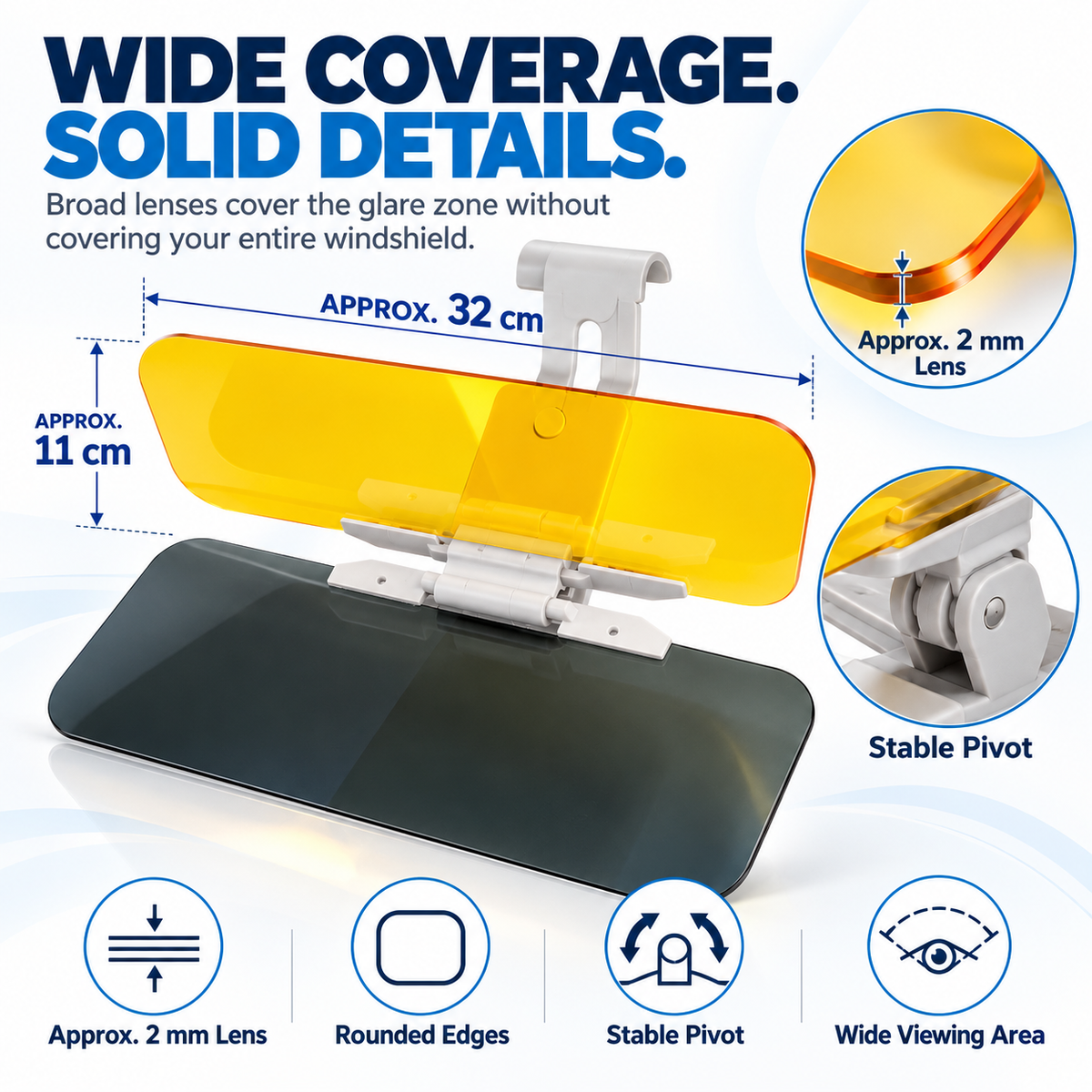 SofyNest™ Day & Night Anti-Glare Car Visor