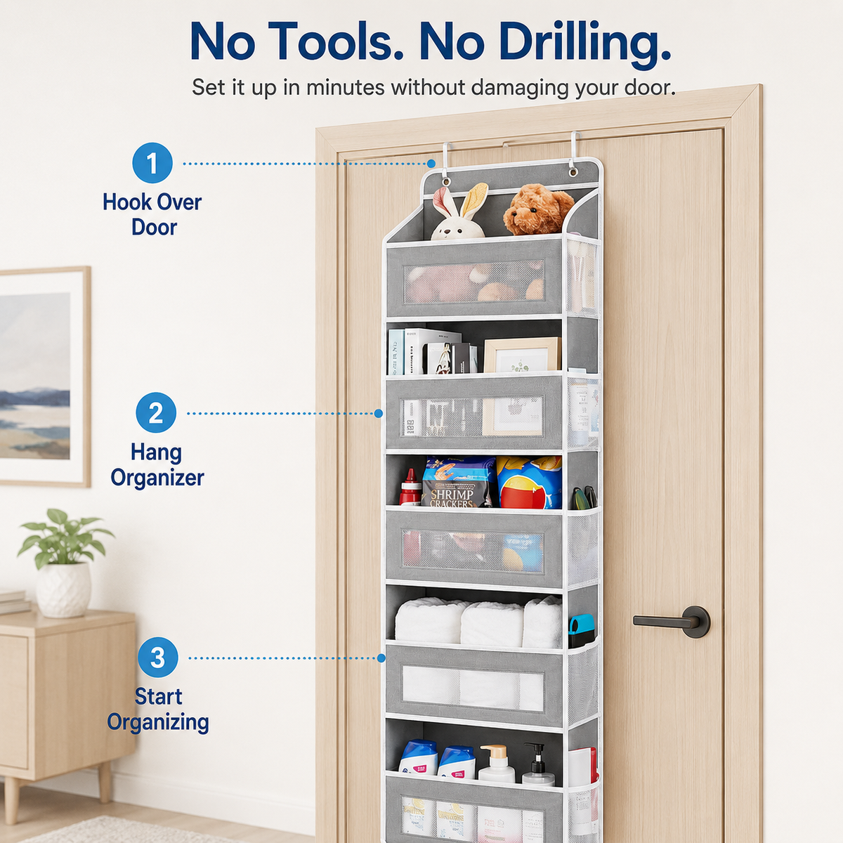 SofyNest™ 5-Tier Over Door Organizer