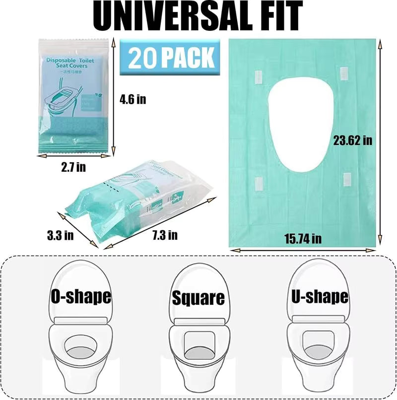 Toilet Seat Disposable Covers (1 Pack 20 Pieces)