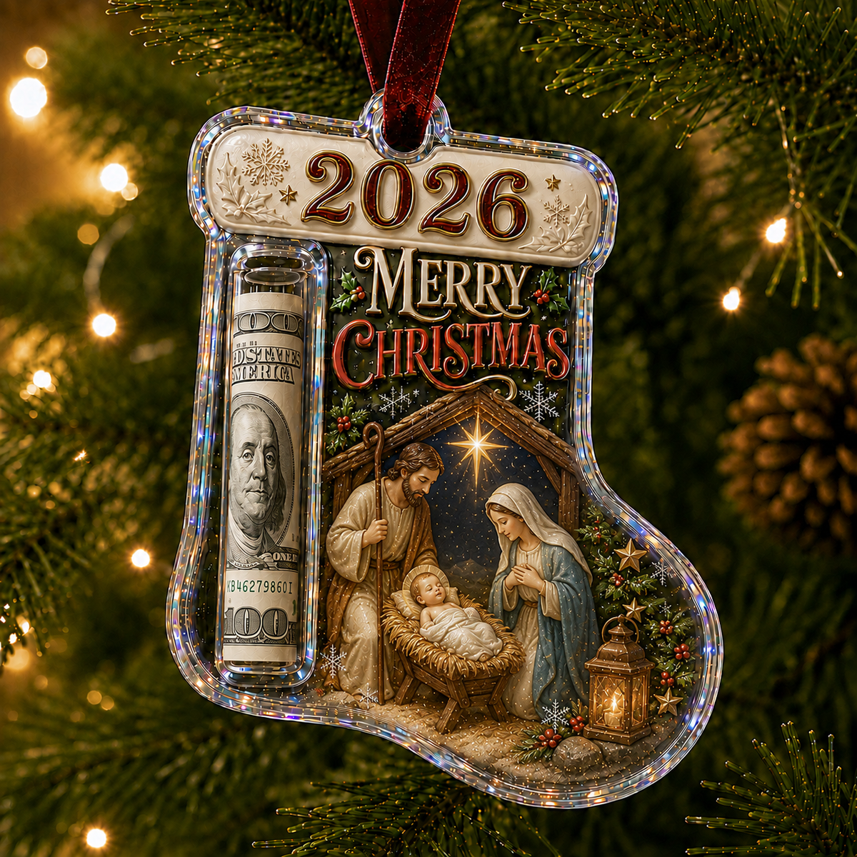 SofyNest™ Cash Clip Christmas Tree Ornament