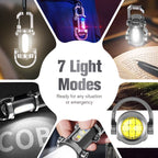 SofyNest™ Keychain Flashlight – LED+COB Dual Light