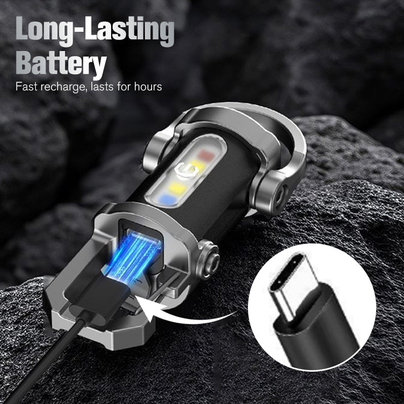 SofyNest™ Keychain Flashlight – LED+COB Dual Light