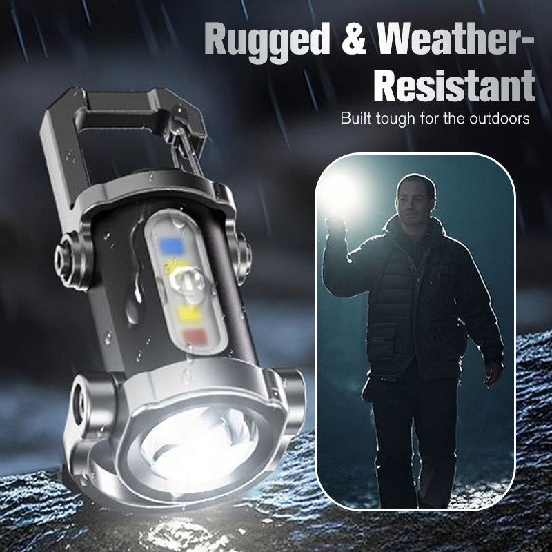 SofyNest™ Keychain Flashlight – LED+COB Dual Light