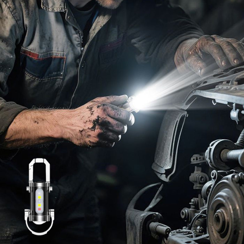 SofyNest™ Keychain Flashlight – LED+COB Dual Light