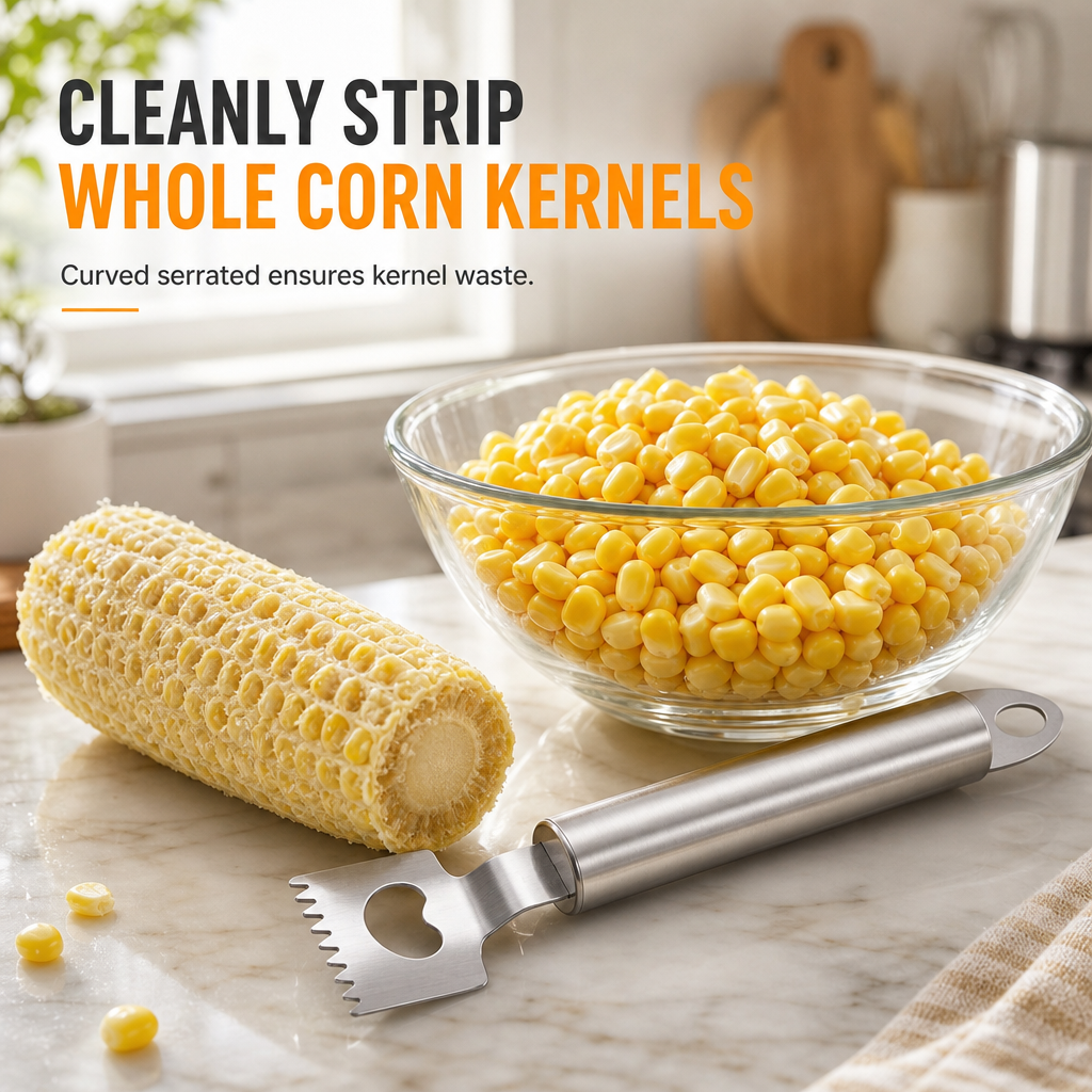 🌽 Stainless Steel Corn Stripper and Bottle Opener