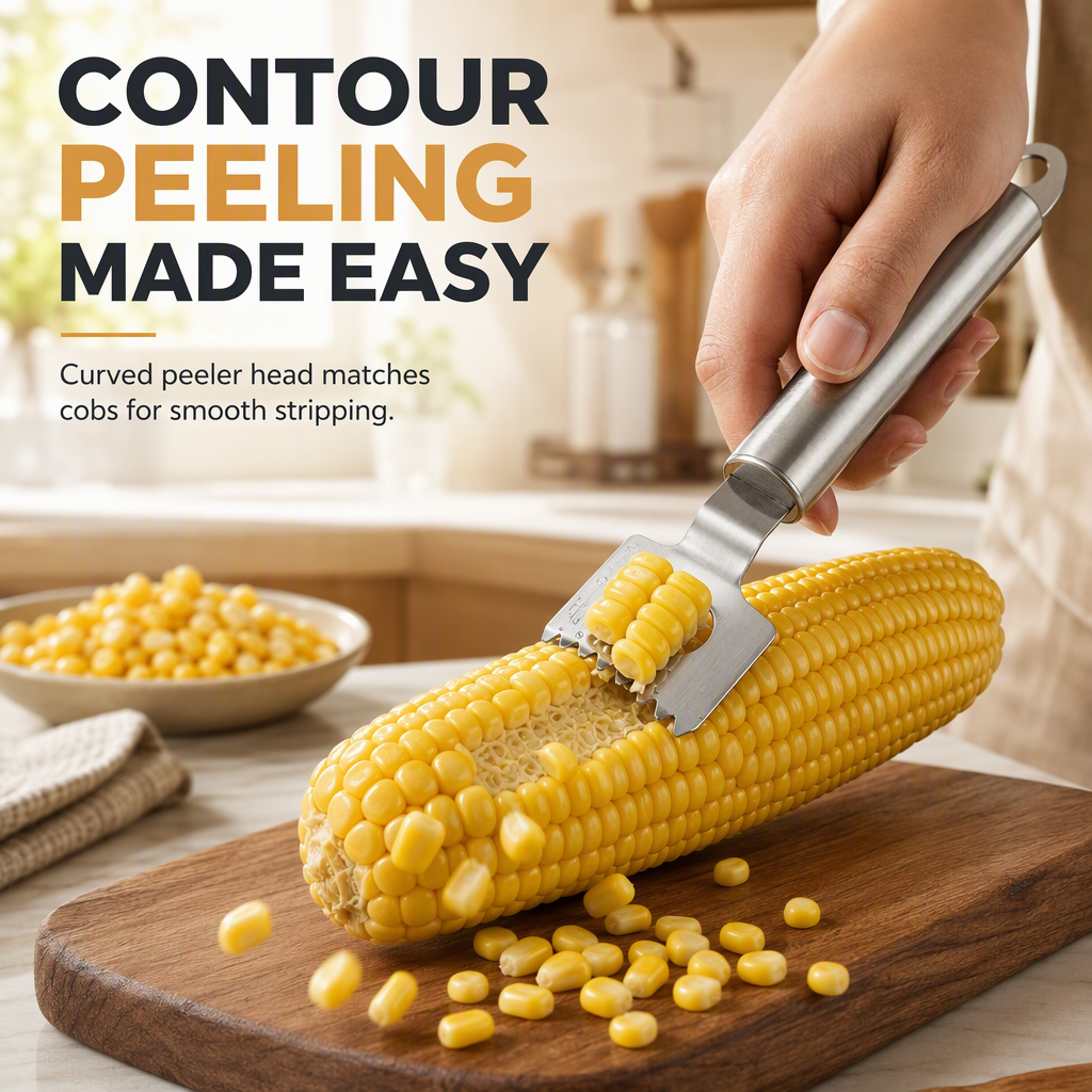 🌽 Stainless Steel Corn Stripper and Bottle Opener