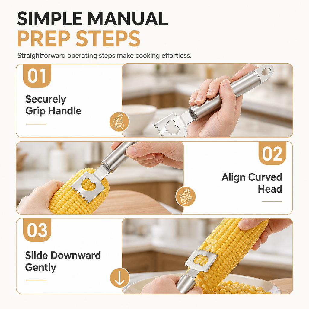 🌽 Stainless Steel Corn Stripper and Bottle Opener